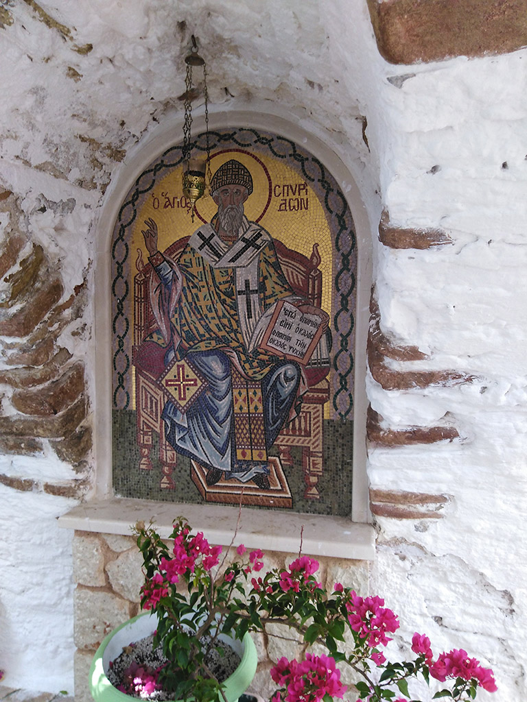 Мозаика в монастыре в Палеокастрице Мозаика в монастыре в Палеокастрице