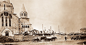 Церковь Святой Троицы: церковная площадь. 1914 год