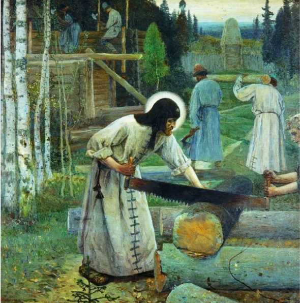 М.В. Нестеров. "Труды преподобного Сергия"