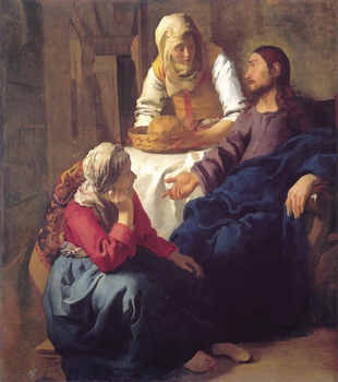 Ян Вермеер. Христос в доме Марфы и Марии. 1655 год