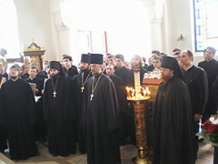 Традиционная Пасхальная встреча Ректора Саратовской Православной Духовной семинарии с воспитанниками СПДС и Епархиального учебного центра 