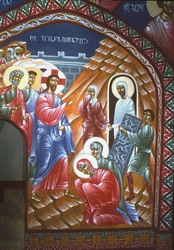 Воскрешение Лазаря, фреска
