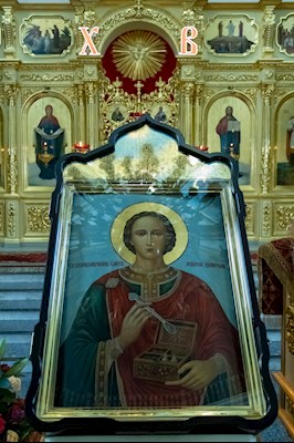 В Покровском соборе Саратова встретили ковчег с частицей мощей святого великомученика Пантелеимона
