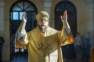 Митрополит Игнатий совершил Божественную литургию в храме апостола и евангелиста Иоанна Богослова при СПДС