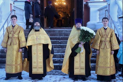 Великая рождественская вечерня в Покровском соборе г. Саратова
