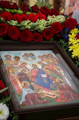 Божественная литургия в храме новомучеников и исповедников Саратовских г. Саратова
