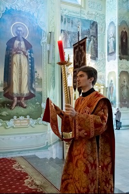 В Покровском соборе Саратова встретили ковчег с частицей мощей святого великомученика Пантелеимона