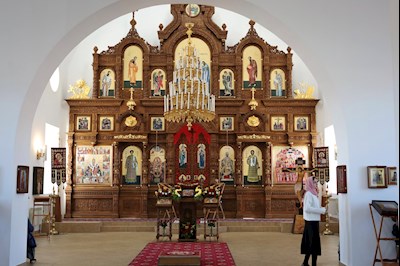 Божественная литургия в храме новомучеников и исповедников Саратовских г. Саратова