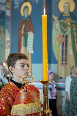 Митрополит Игнатий совершил Божественную литургию в Свято-Никольском мужском монастыре г. Саратова