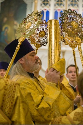 Митрополит Игнатий совершил Божественную литургию в Духосошественском соборе г. Саратова