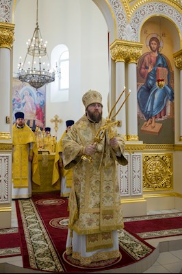 Митрополит Игнатий совершил Божественную литургию в соборном храме святителя Спиридона Тримифунтского г. Саратова