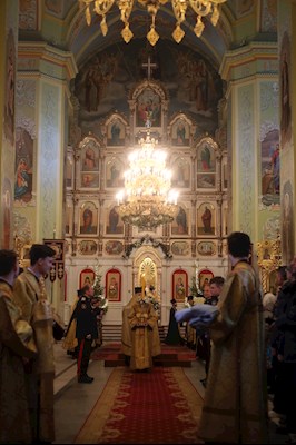 Великая рождественская вечерня в Покровском соборе г. Саратова