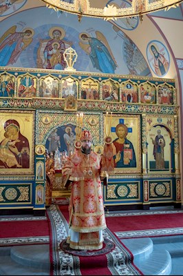 Митрополит Игнатий совершил Божественную литургию в Свято-Никольском мужском монастыре г. Саратова