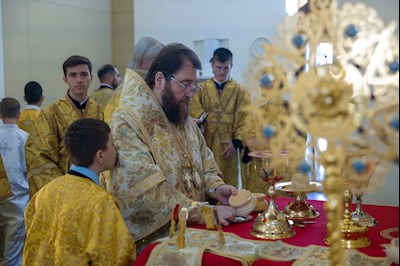 Митрополит Игнатий совершил Божественную литургию в соборном храме святителя Спиридона Тримифунтского г. Саратова