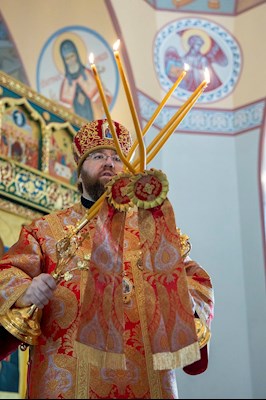 Митрополит Игнатий совершил Божественную литургию в Свято-Никольском мужском монастыре г. Саратова