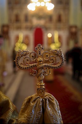 Великая рождественская вечерня в Покровском соборе г. Саратова