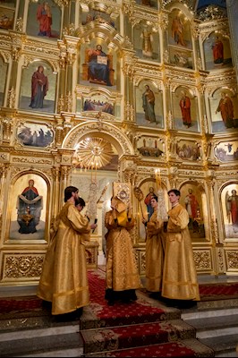 Митрополит Игнатий совершил всенощное бдение в Покровском соборе г. Саратова