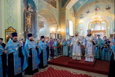 Завершилось трехдневное пребывание в Саратове чудотворной Казанской иконы Божией Матери