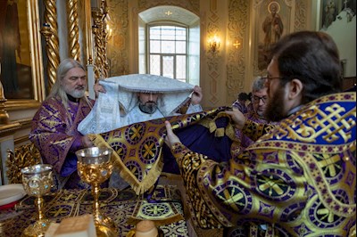 Митрополит Игнатий совершил Божественную литургию в Покровском соборе г. Саратова