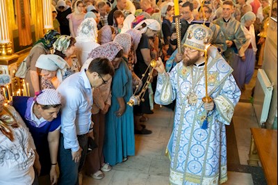 Завершилось трехдневное пребывание в Саратове чудотворной Казанской иконы Божией Матери