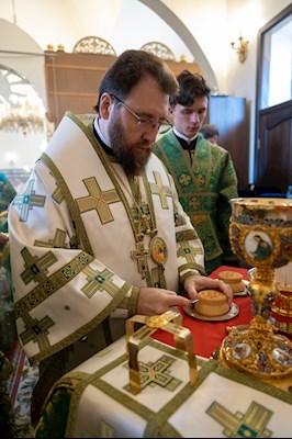 Митрополит Игнатий совершил Божественную литургию в Серафимовском храме г. Саратова