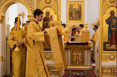 Митрополит Игнатий совершил Божественную литургию в университетском храме святых равноапостольных Мефодия и Кирилла