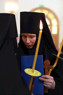 Литургия Преждеосвященных Даров в Свято-Алексиевском женском монастыре г. Саратова