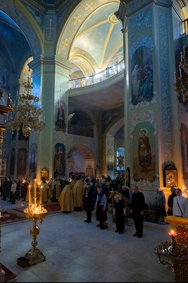 Митрополит Игнатий совершил всенощное бдение в Покровском соборе г. Саратова