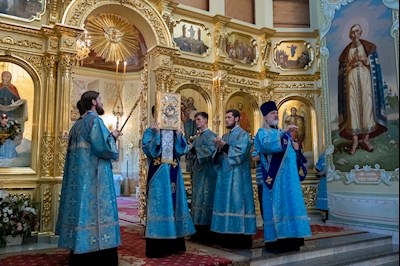 Завершилось трехдневное пребывание в Саратове чудотворной Казанской иконы Божией Матери