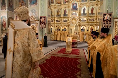 Митрополит Игнатий совершил всенощное бдение в Покровском соборе г. Саратова
