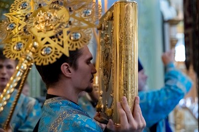 Завершилось трехдневное пребывание в Саратове чудотворной Казанской иконы Божией Матери