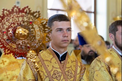 Митрополит Игнатий совершил Божественную литургию в храме апостола и евангелиста Иоанна Богослова при СПДС
