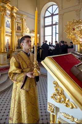 Митрополит Игнатий совершил Божественную литургию в храме апостола и евангелиста Иоанна Богослова при СПДС