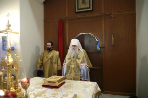 Всенощное бдение на Архиерейском подворье — в храме в честь иконы Божией Матери «Утоли моя печали» г. Саратова