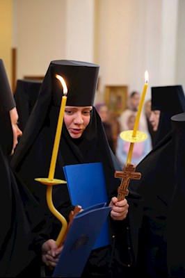 Литургия Преждеосвященных Даров в Свято-Алексиевском женском монастыре г. Саратова