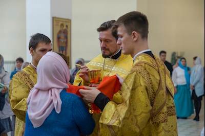 Митрополит Игнатий совершил Божественную литургию в соборном храме святителя Спиридона Тримифунтского г. Саратова