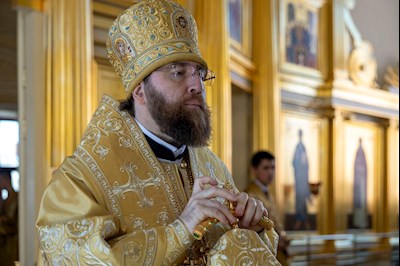Митрополит Игнатий совершил Божественную литургию в храме апостола и евангелиста Иоанна Богослова при СПДС