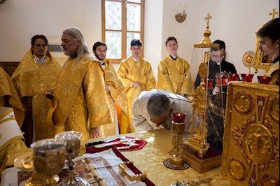 Митрополит Игнатий совершил Божественную литургию в университетском храме святых равноапостольных Мефодия и Кирилла