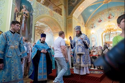 Завершилось трехдневное пребывание в Саратове чудотворной Казанской иконы Божией Матери