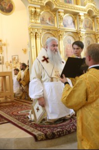 Великое освящение храма в честь святого благоверного князя Михаила Черниговского и боярина его Феодора г. Саратова