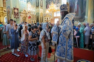 Завершилось трехдневное пребывание в Саратове чудотворной Казанской иконы Божией Матери