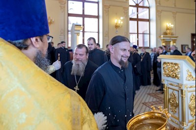 Митрополит Игнатий совершил Божественную литургию в храме апостола и евангелиста Иоанна Богослова при СПДС