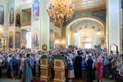 Завершилось трехдневное пребывание в Саратове чудотворной Казанской иконы Божией Матери