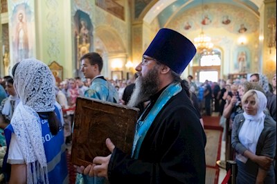 Завершилось трехдневное пребывание в Саратове чудотворной Казанской иконы Божией Матери