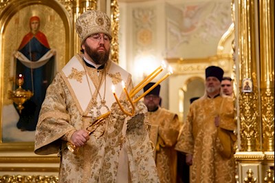 Митрополит Игнатий совершил всенощное бдение в Покровском соборе г. Саратова
