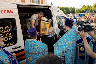 Завершилось трехдневное пребывание в Саратове чудотворной Казанской иконы Божией Матери