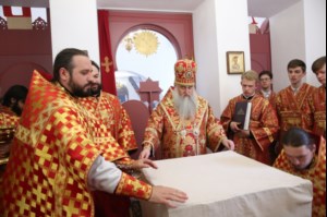Великое освящение храма святой великомученицы Екатерины г. Саратова и Божественная литургия в новоосвященном храме