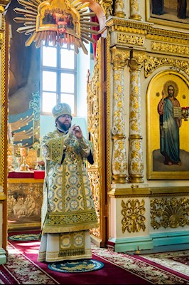 Митрополит Игнатий совершил Божественную литургию в Духосошественском соборе г. Саратова