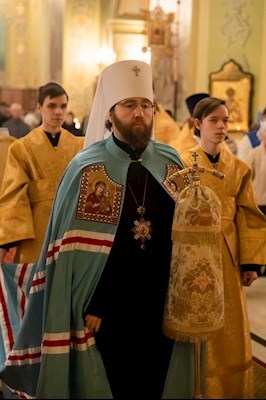 Митрополит Игнатий совершил Божественную литургию и молебен на новый год в Покровском соборе г. Саратова