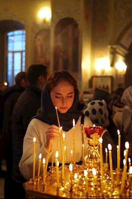 Великая рождественская вечерня в Покровском соборе г. Саратова